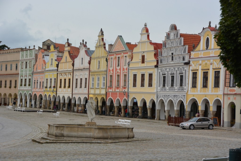 Telc is famous for its well preserved 16th century houses